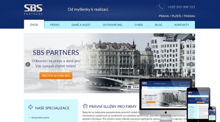 SBS partners, web pro advokátní kancelář 