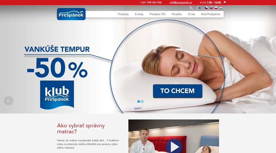 E-shop prespánok