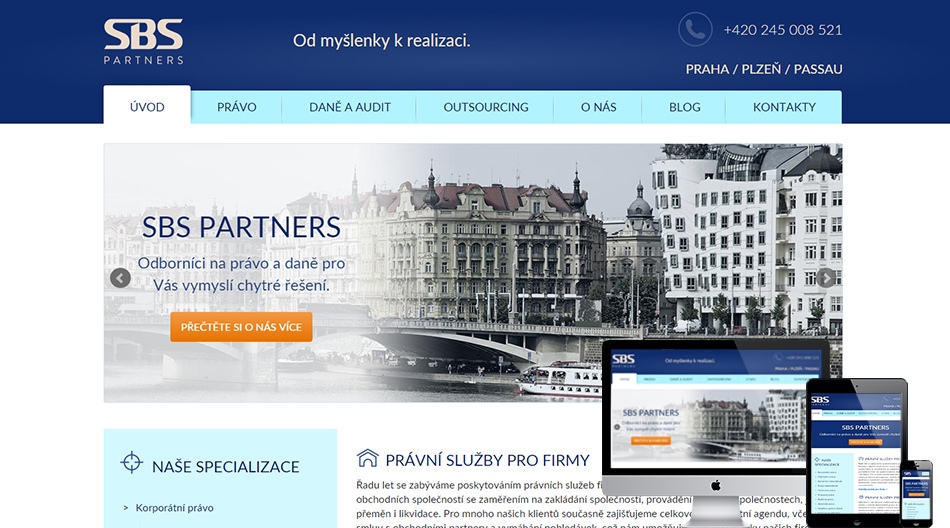 SBS partners, web pro advokátní kancelář