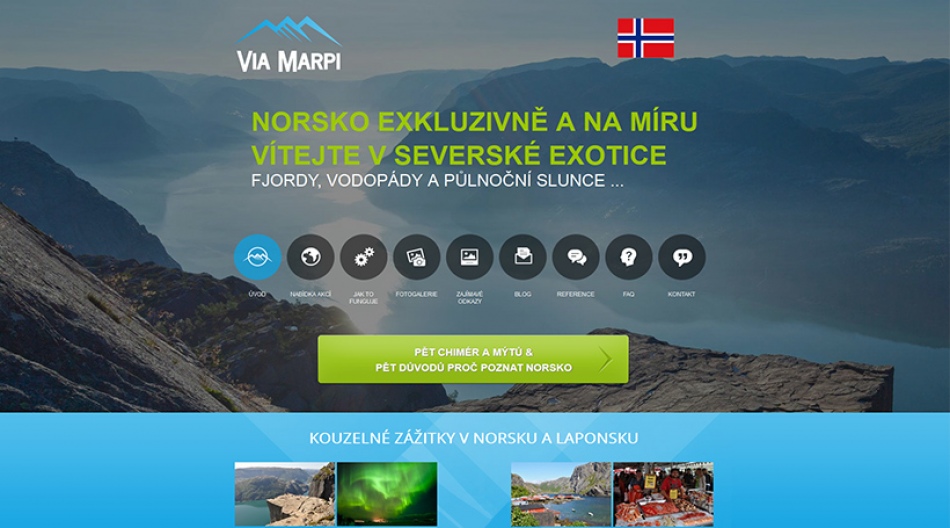 Viamarpi, web pro cestovní kancelář