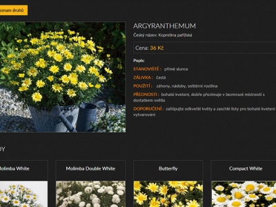 Balkonovky, web pro zahradnictví 