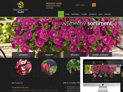 Balkonovky, web pro zahradnictví
