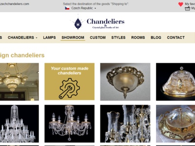 Czech chandeliers Chandeliers showroom