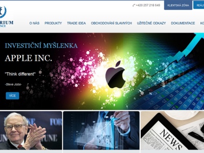 IMPERIUM FINANCE, web pro investiční makléře