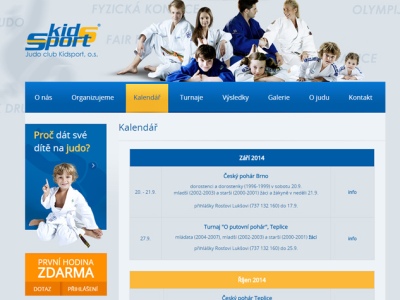 Www stránky a CRM Judo Pro Děti 