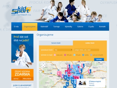 Www stránky a CRM Judo Pro Děti 