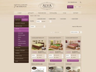 E-shop Nábytok Alva 