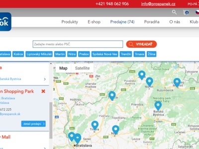 E-shop prespánok Prespanok prodejny