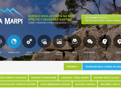 Viamarpi, web pro cestovní kancelář